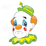 Clip art sad clownâwith a frown