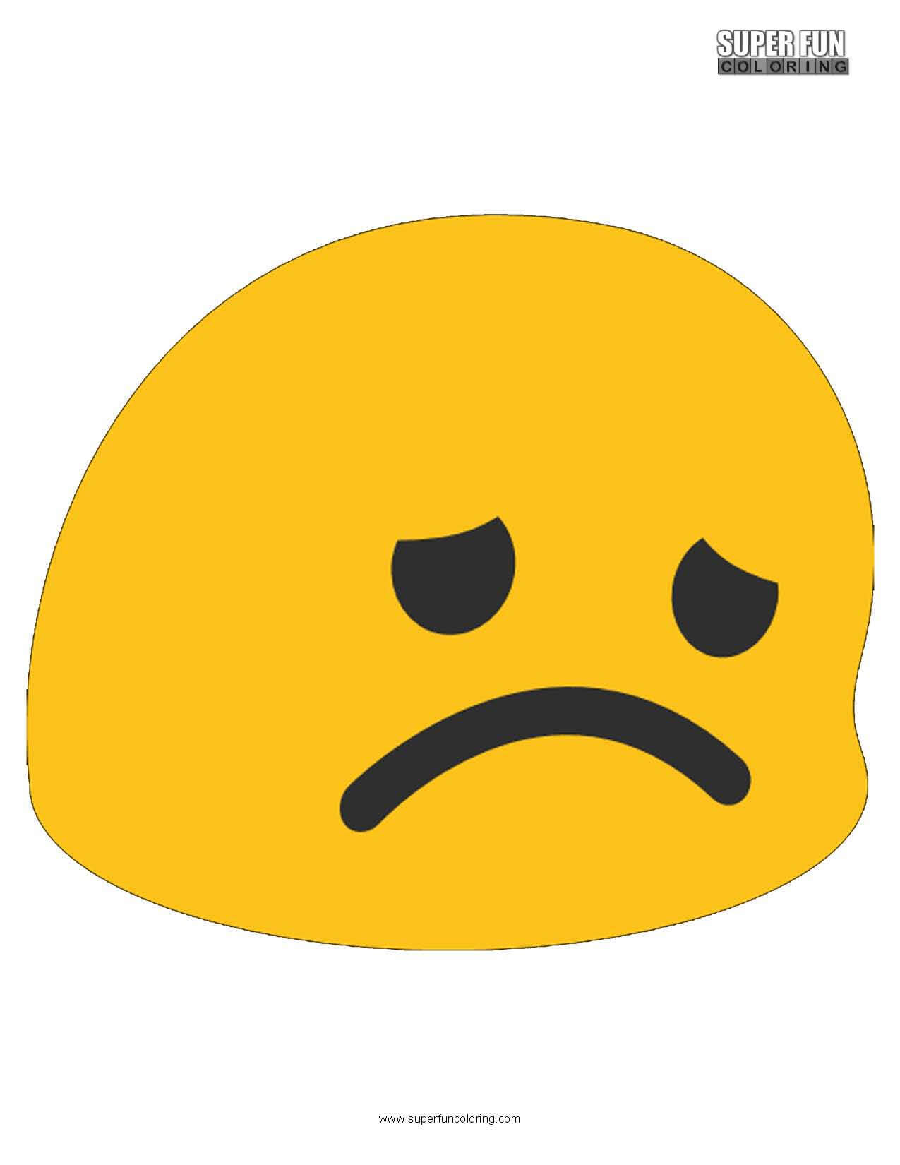 Google disappointed emoji coloring page