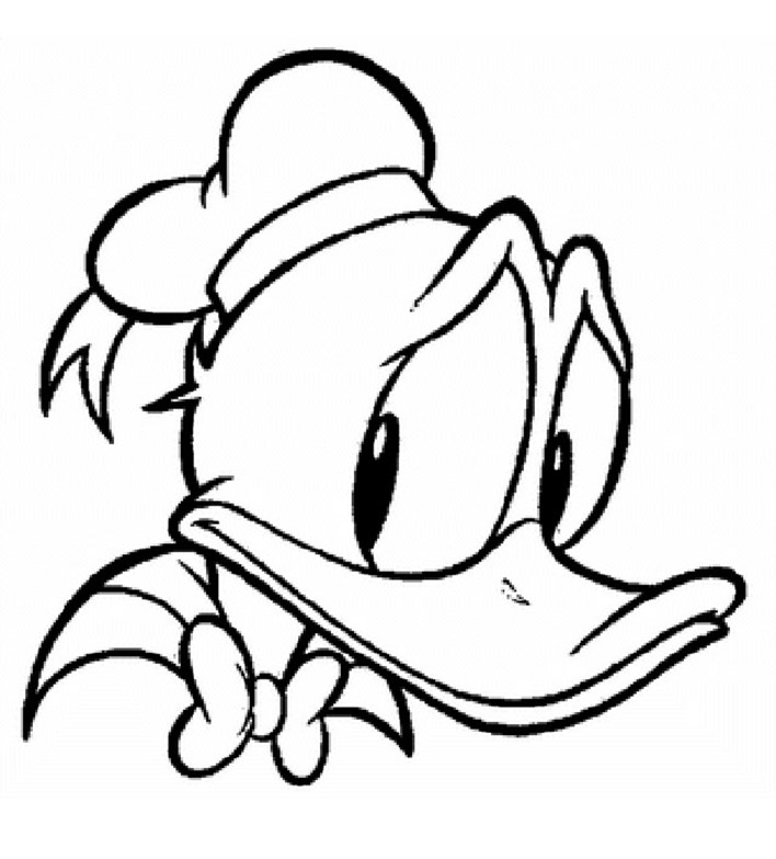 Ducks head coloring page