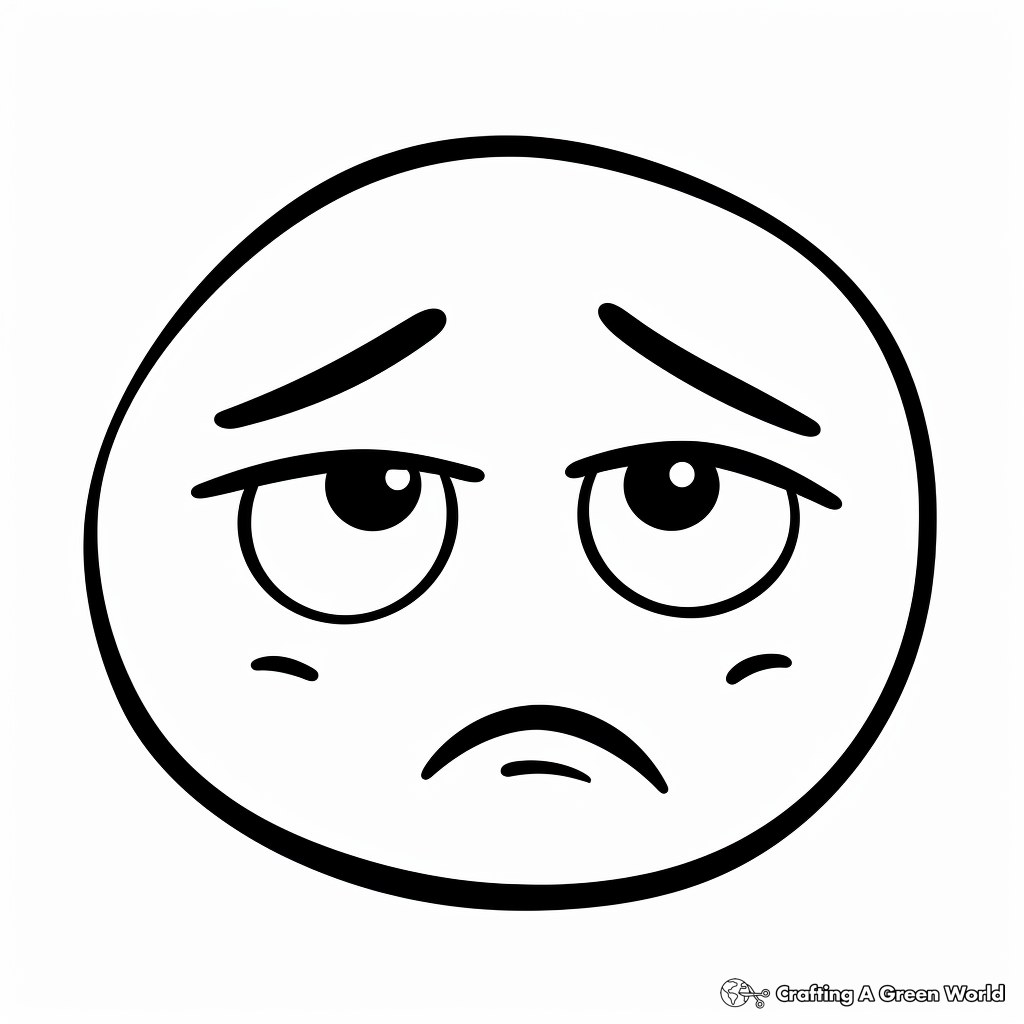 Sad face coloring pages