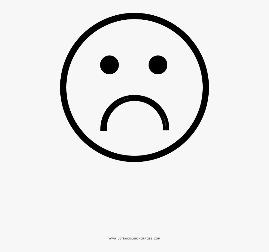 Sad face coloring page hd png download