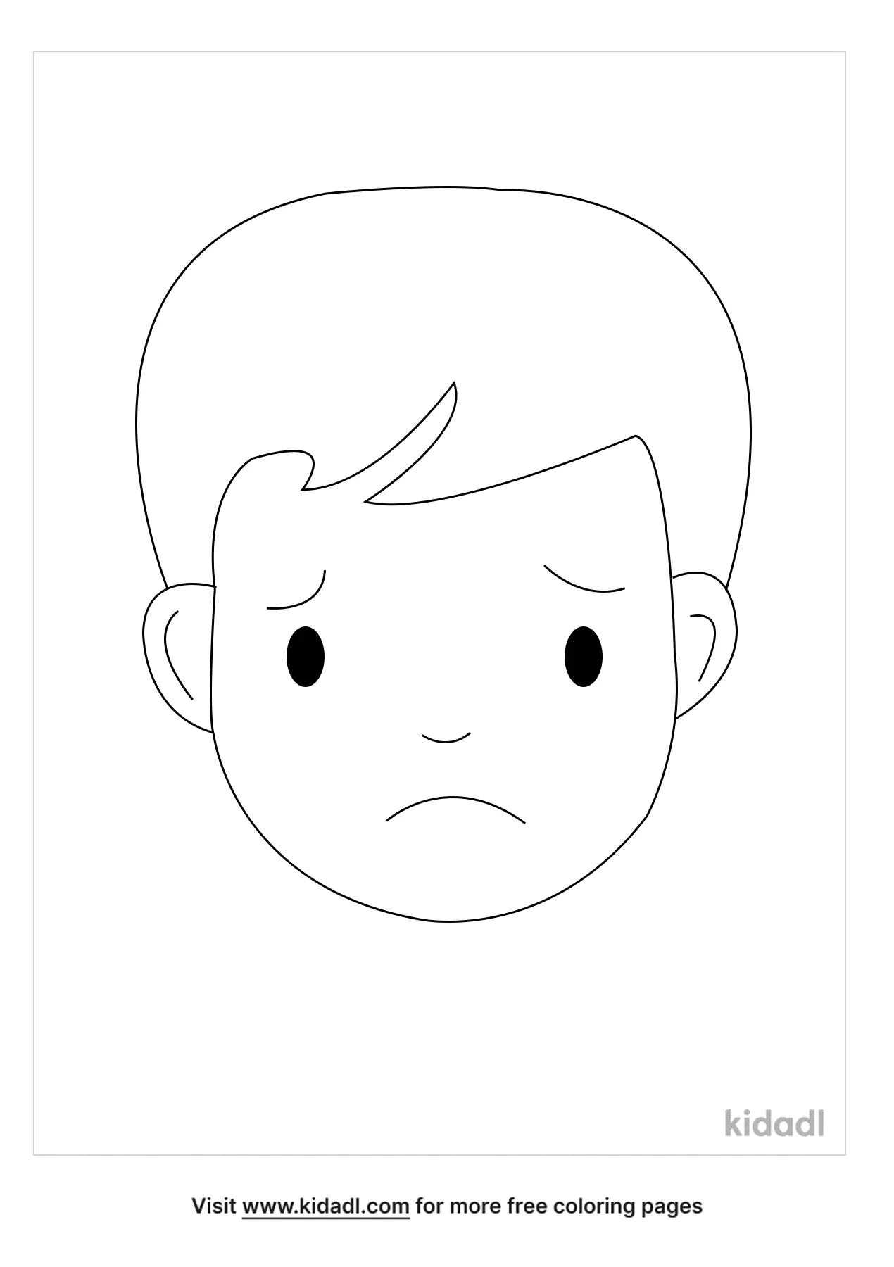 Free sad face coloring page coloring page printables