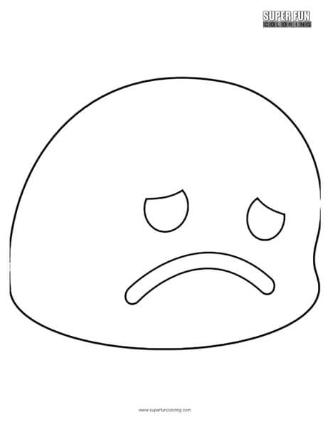 Google disappointed emoji coloring page