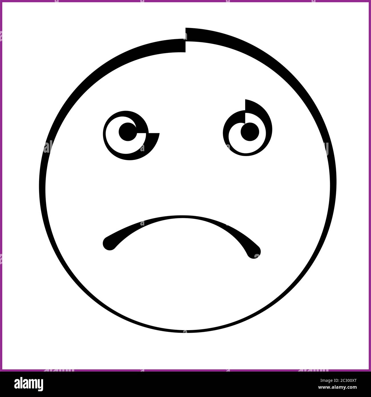 Sad icon sad face icon vector art illustration stock vector image art