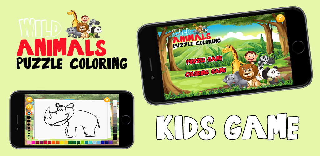 Wild jungle animals puzzle game animal loring pagesappstore for android