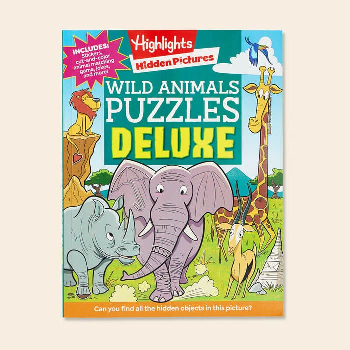 Hidden pictures wild animal puzzles deluxe for children