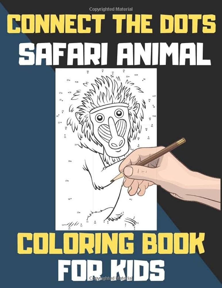 Connect the dots safari animal coloring book for kids dot to dot puzzles african animal for vacation activity book activity princess books