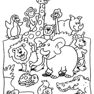 Jungle coloring pages printable for free download