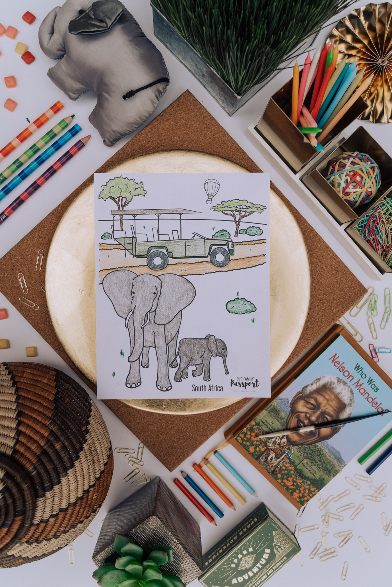 South africa safari coloring page