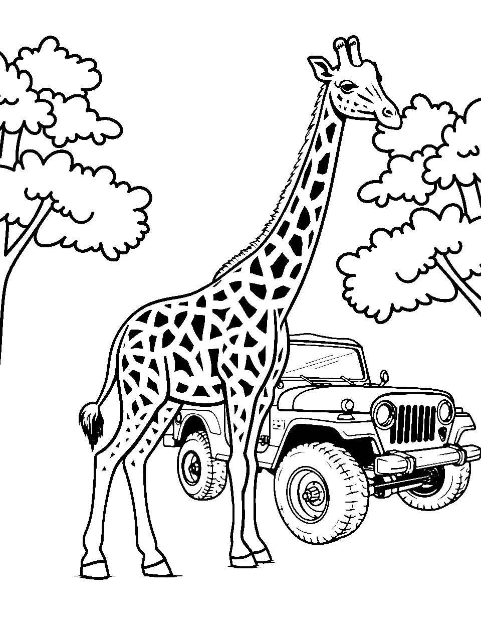 Giraffe coloring pages free printable sheets