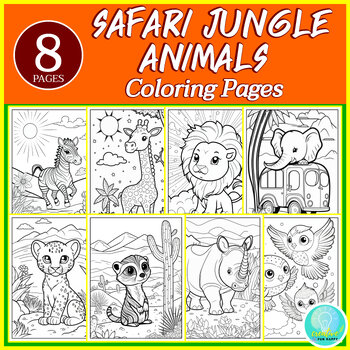 Free safari coloring pages tpt