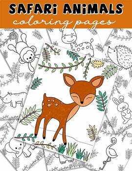 Free safari coloring pages tpt