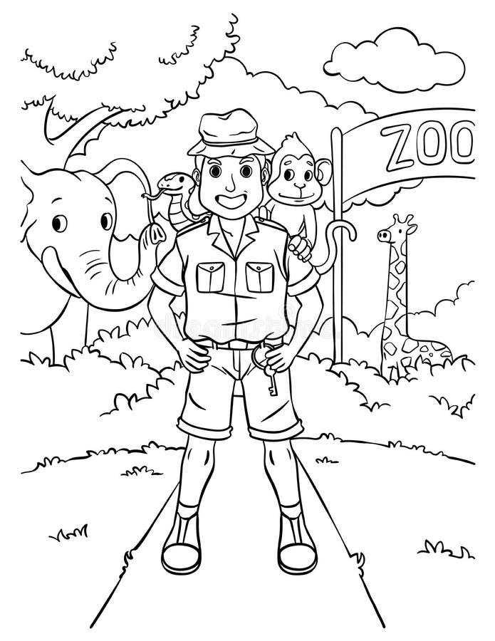 Zookeeper kids stock illustrations â zookeeper kids stock illustrations vectors clipart