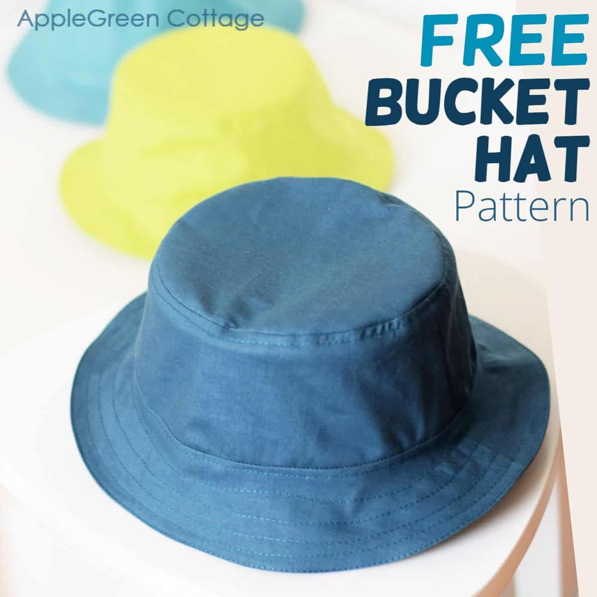 Free bucket hat pattern by applegreen cottage