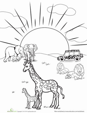 Safari coloring page animal coloring pages coloring pages african animals