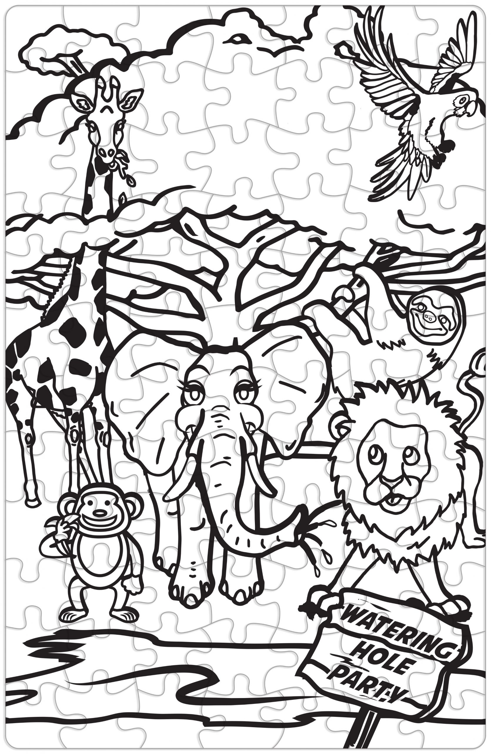 Get your cray on puzzle safari â color your own puzzle ages â boones mill trading