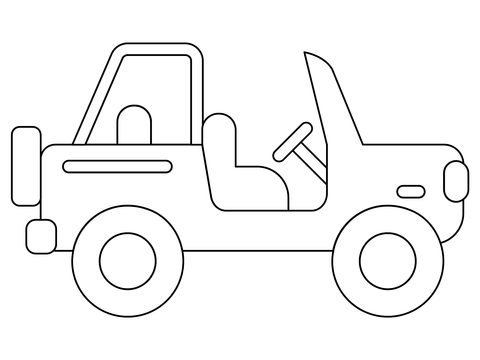 Safari jeep coloring page free printable coloring pages