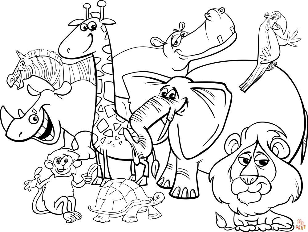 Fun and free safari coloring pages for kids