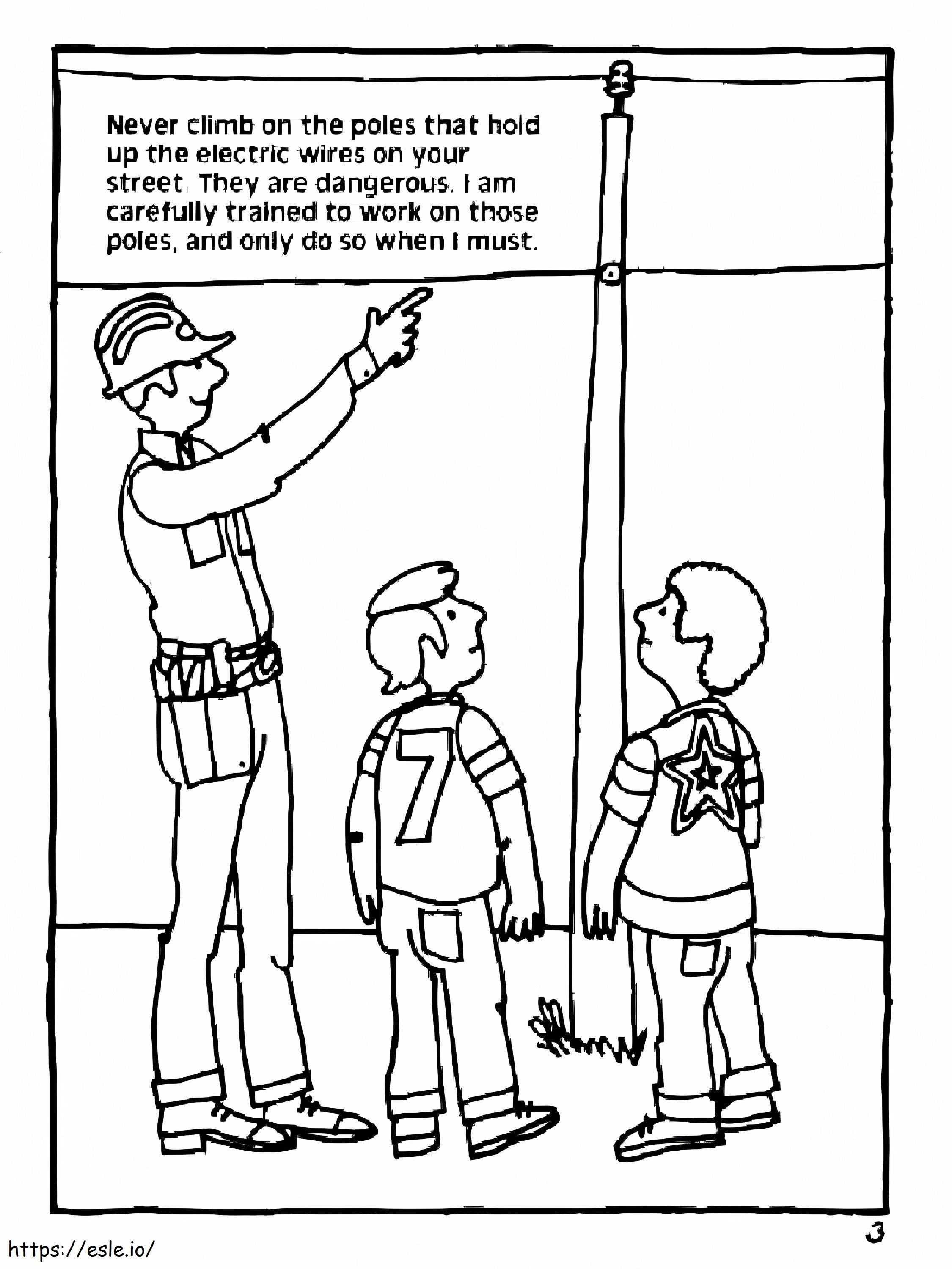 Electrical safety free printable coloring page