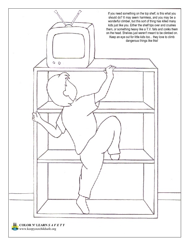 Child safety coloring pages