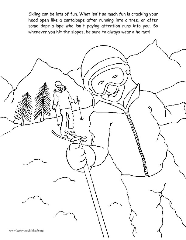 Child safety coloring pages