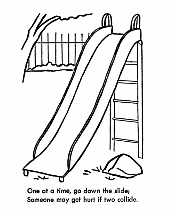 Learning years child safety coloring page