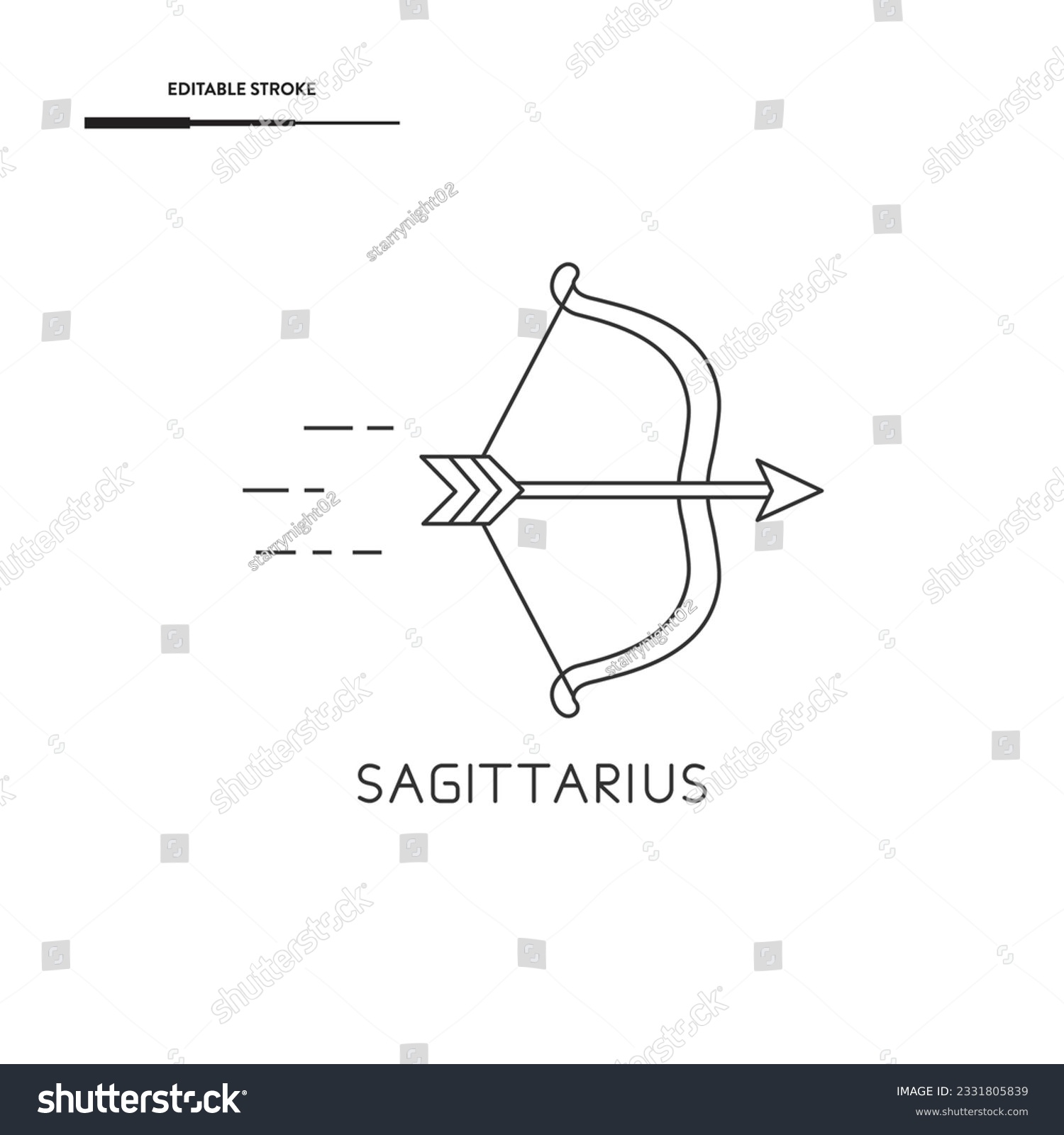 Sagittarius zodiac icon vector design stock vector royalty free