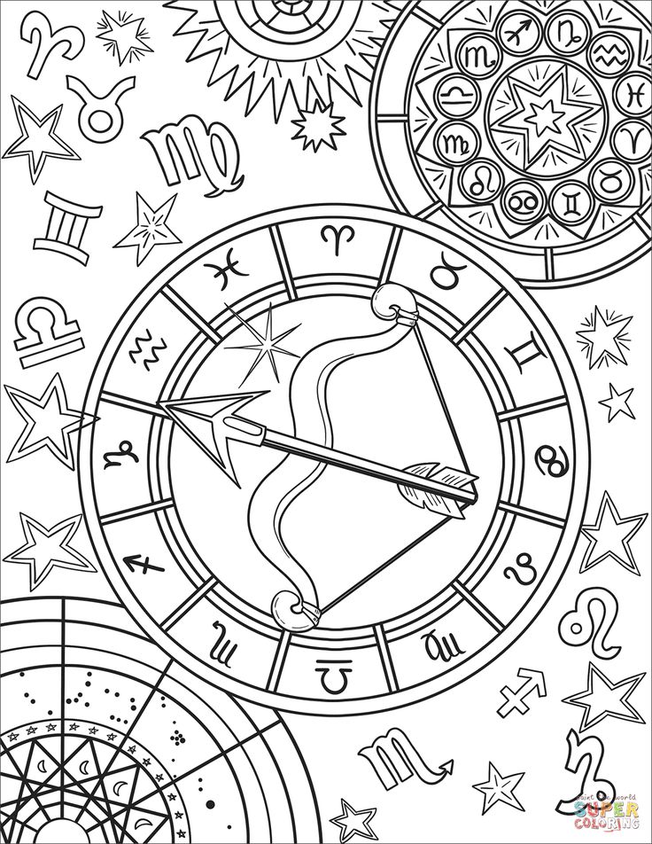 Sagittarius zodiac sign coloring page free printable coloring pages free printable coloring pages printable coloring pages zodiac signs colors