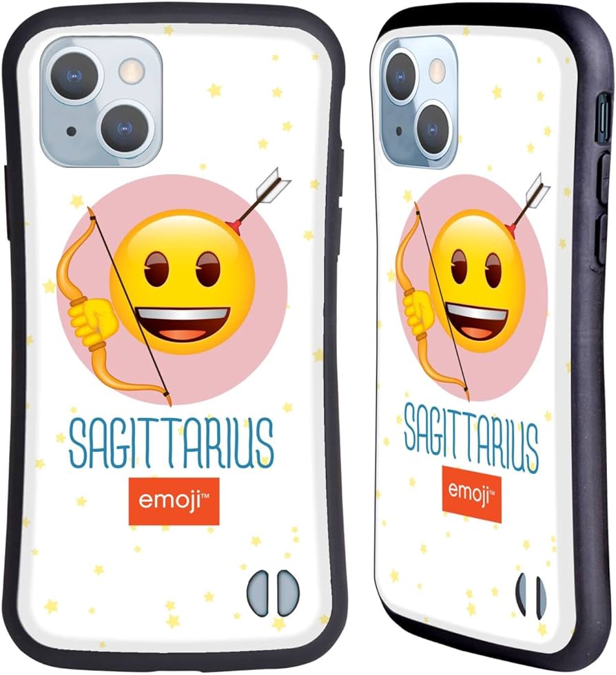 Head case designs officially licensed emoji sagittarius zodiac signs hybrid case patible with apple iphone cell phones accessories