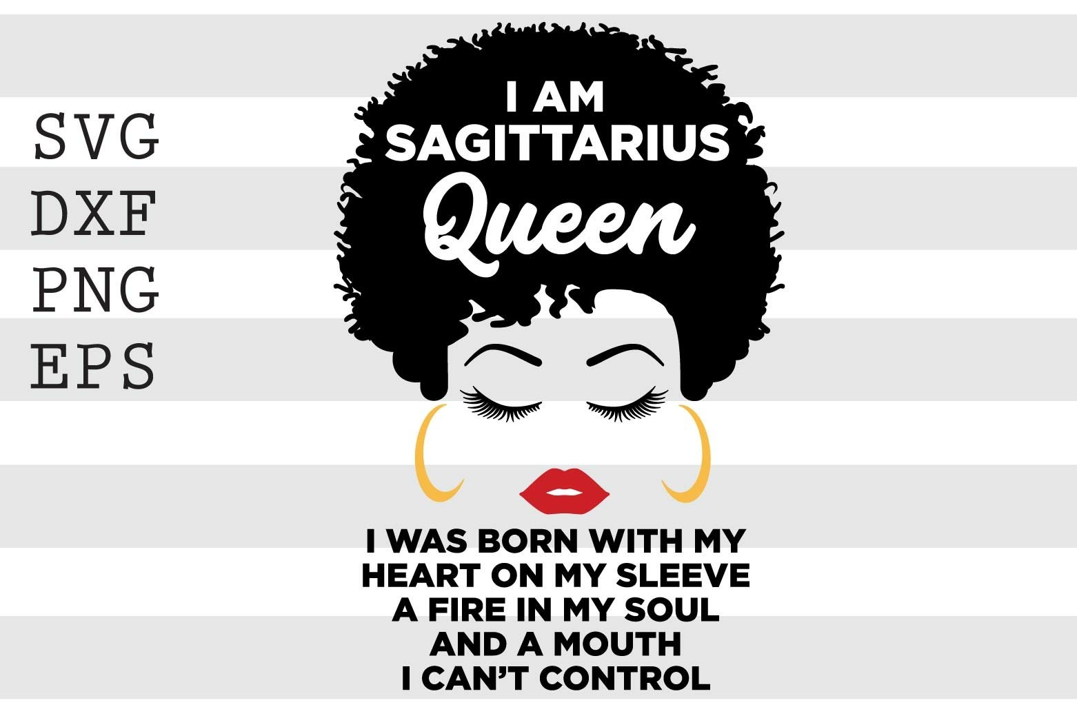 Sagittarius queen i was born with my heart on my sleeve svg