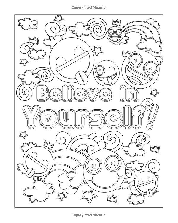 Amazon emoji coloring book for girls super fun and amazing inspirational quotes cute â love coloring pages coloring pages inspirational coloring books