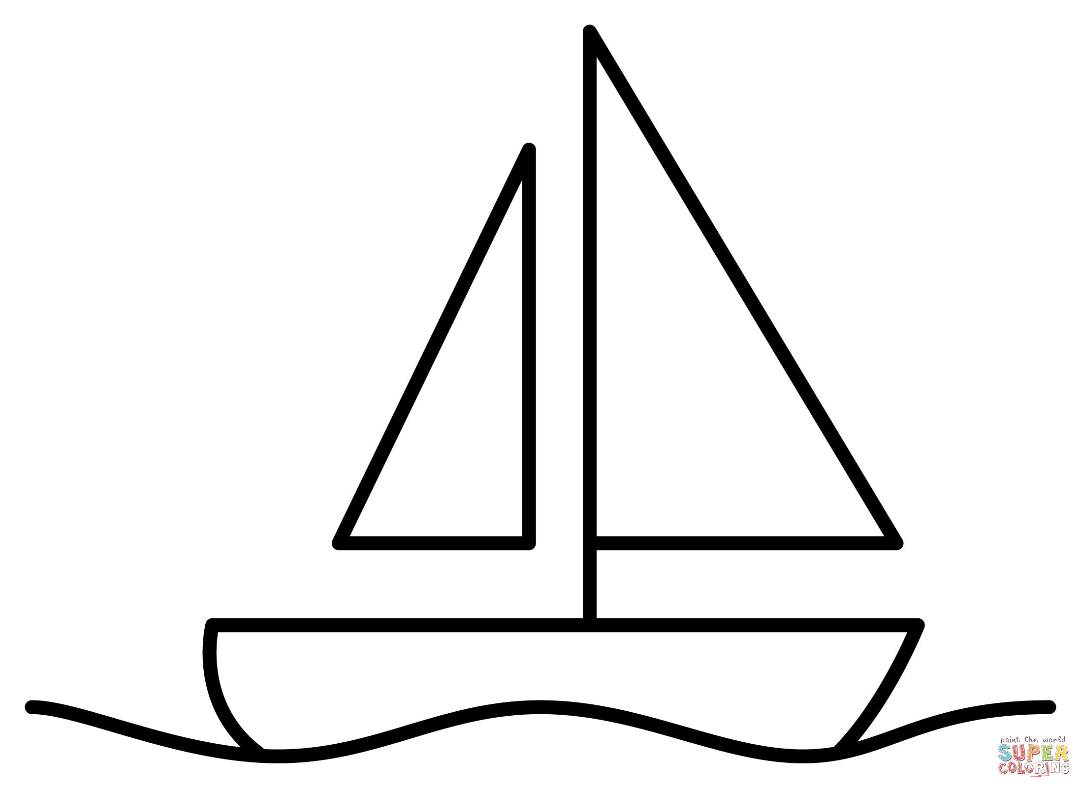 Sailboat emoji coloring page free printable coloring pages