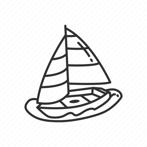 Boat emoji sail sailboat vessel watercraft sea icon