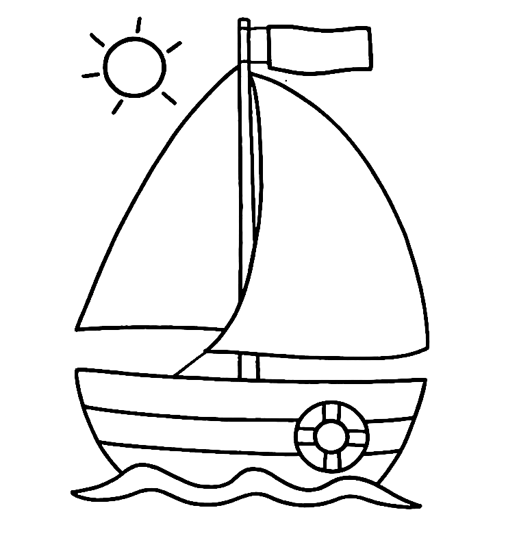 Boat coloring pages printable for free download