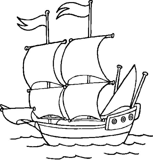 Colonial cruise ship coloring pages