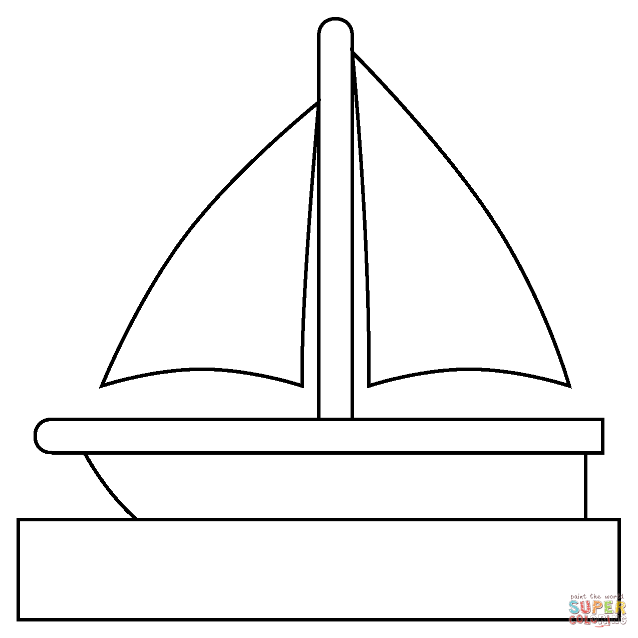 Sailboat emoji coloring page free printable coloring pages