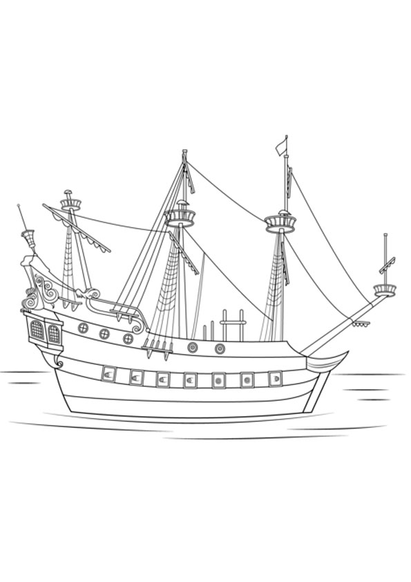 Coloring pages big ship coloring page