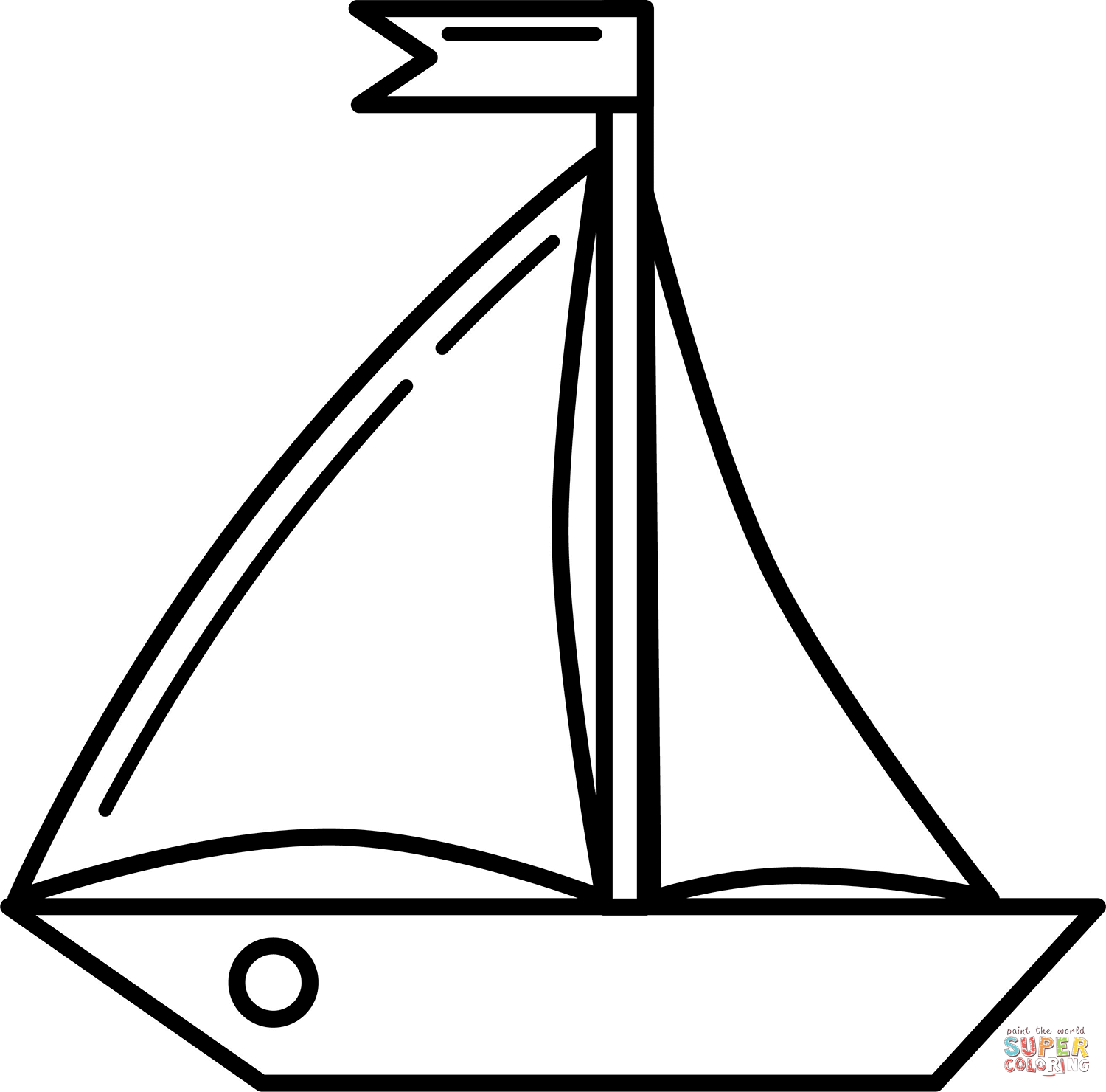 Sailboat coloring page free printable coloring pages