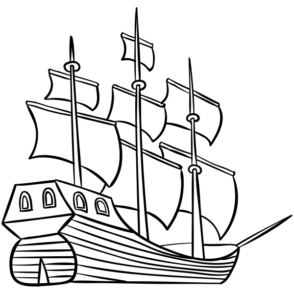 Mayflower ship craft stamp