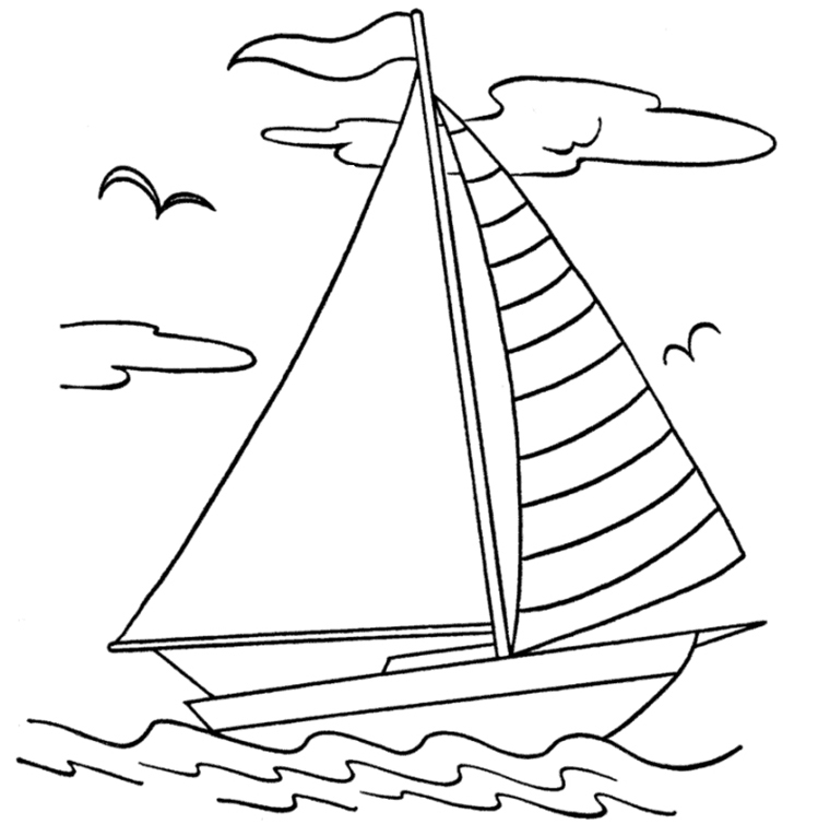 Sailboat coloring pages