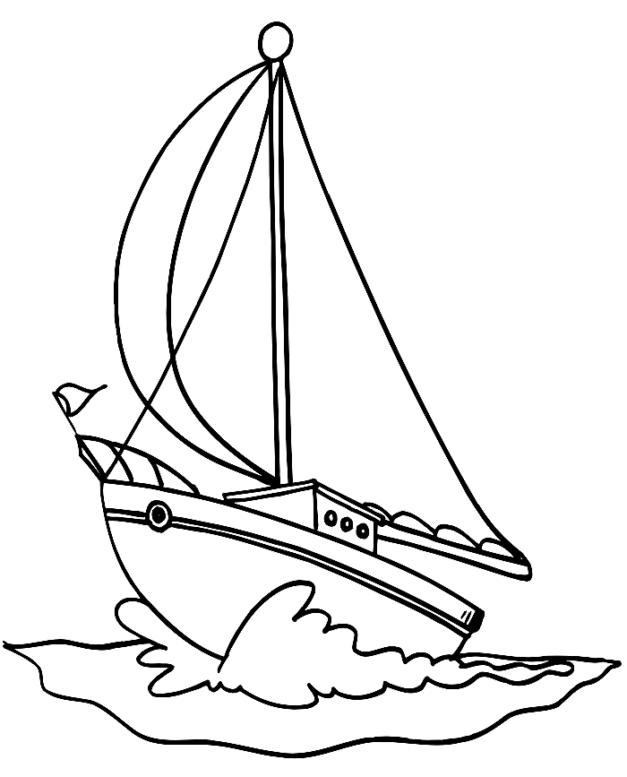 Boat coloring pages printable for free download