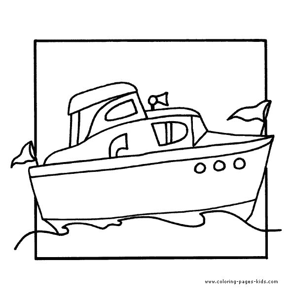 Boat coloring page