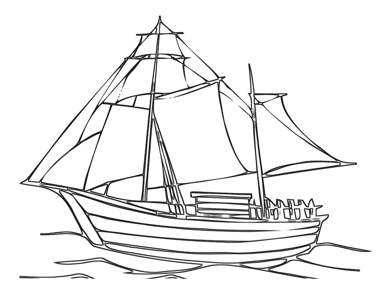 Sailboat coloring pages