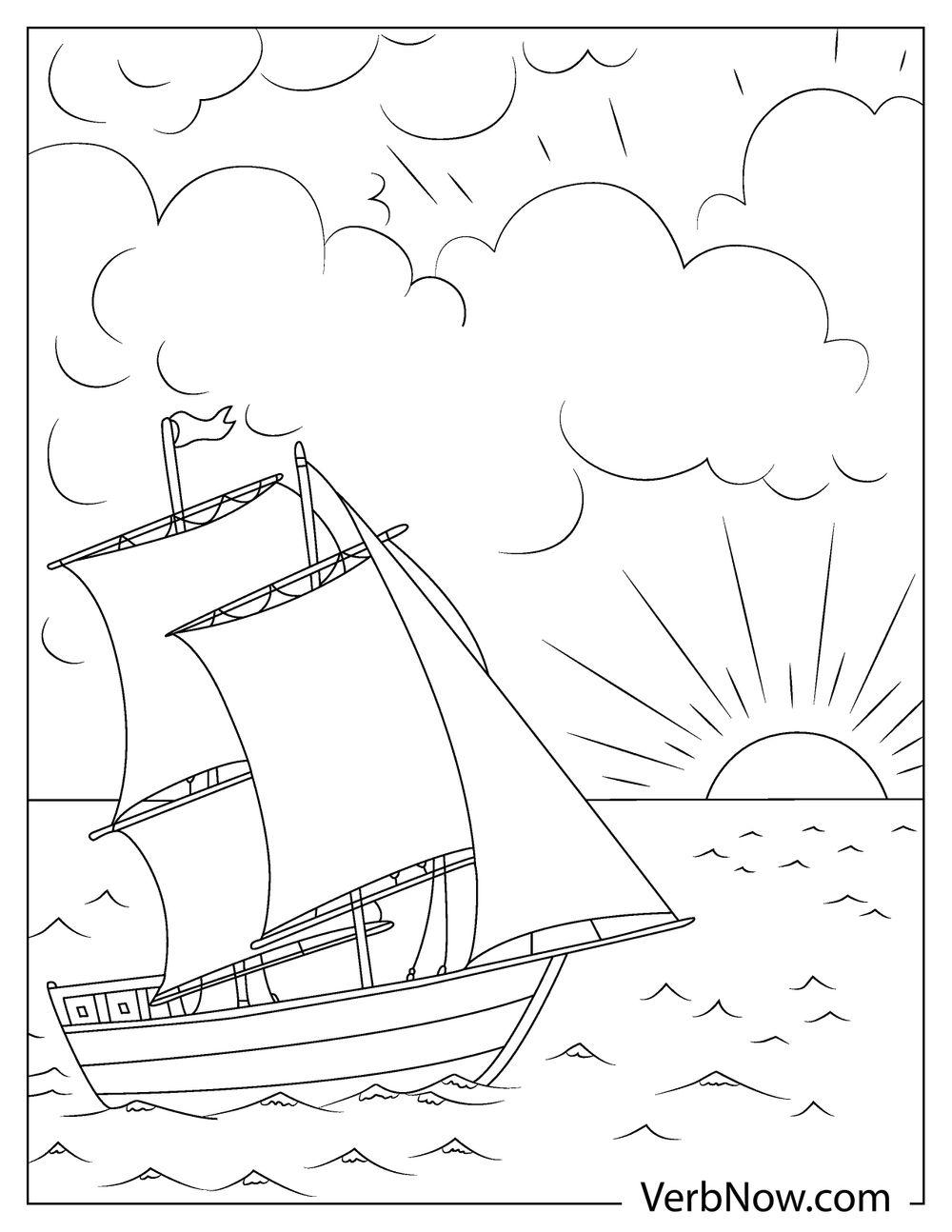 Free sunset coloring pages book for download printable pdf