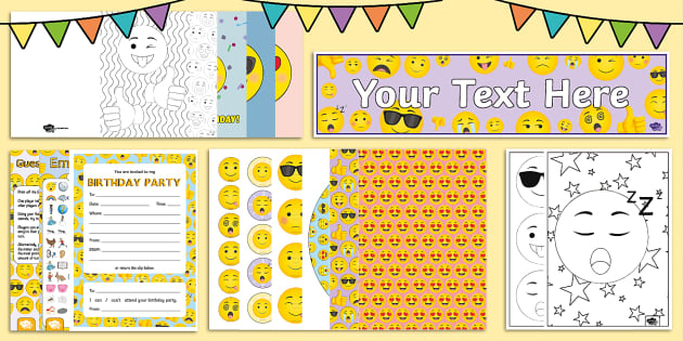 Ð emoji themed party pack party teacher made