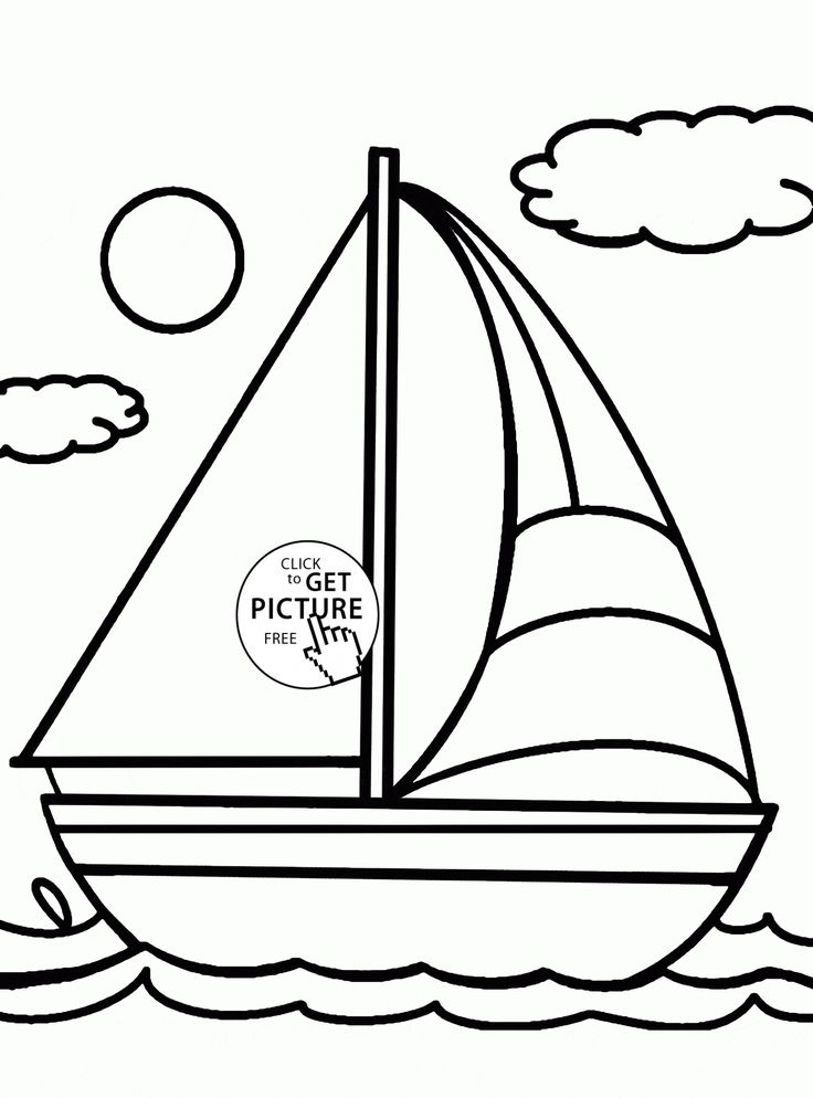 Cute sailboat coloring page for kids transportation coloring pages printables free