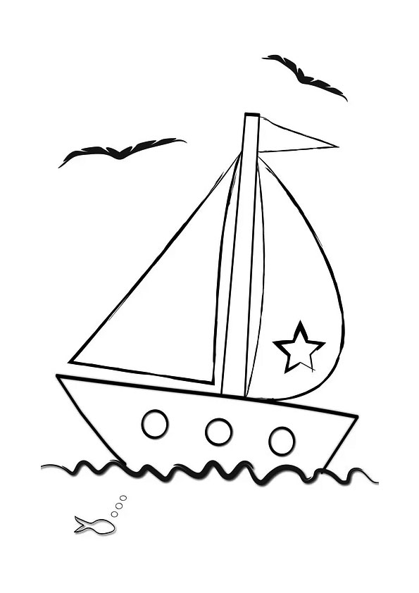 Coloring pages small boat coloring pages for kids