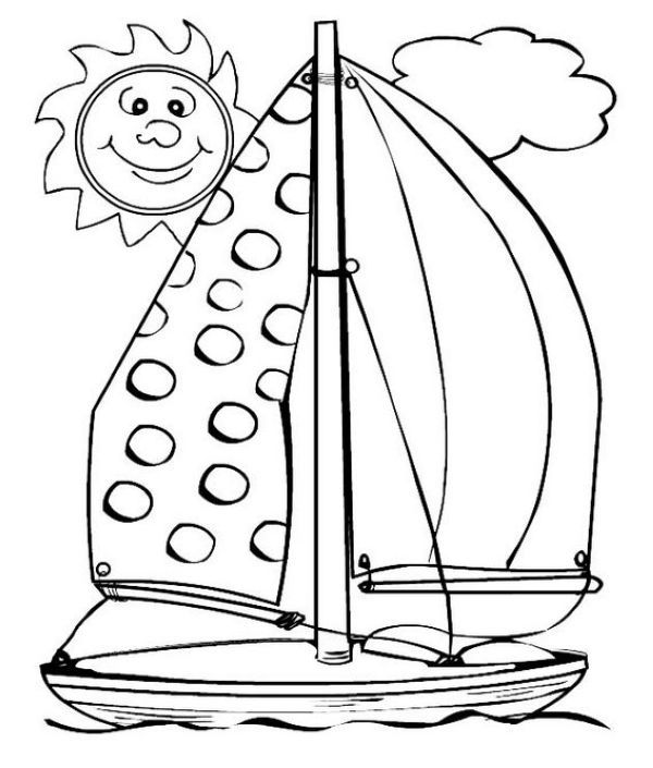 Printable sailboat coloring pages pdf