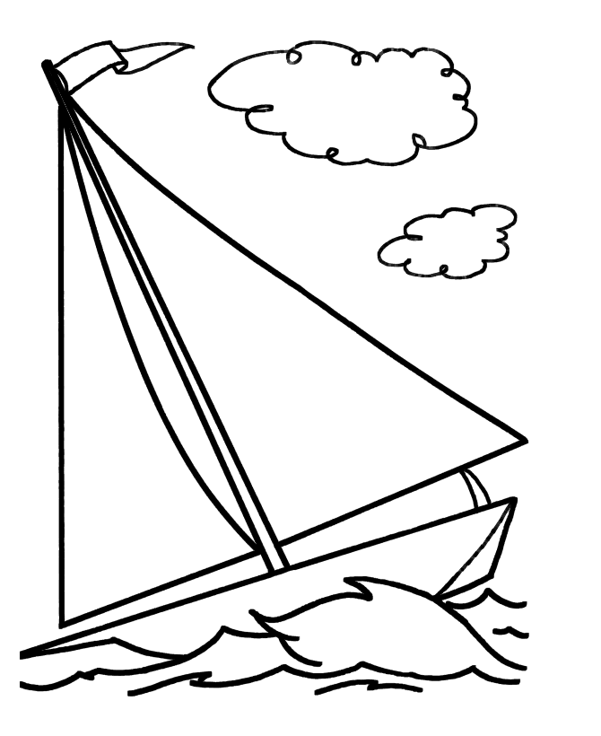 Sailboat coloring pages