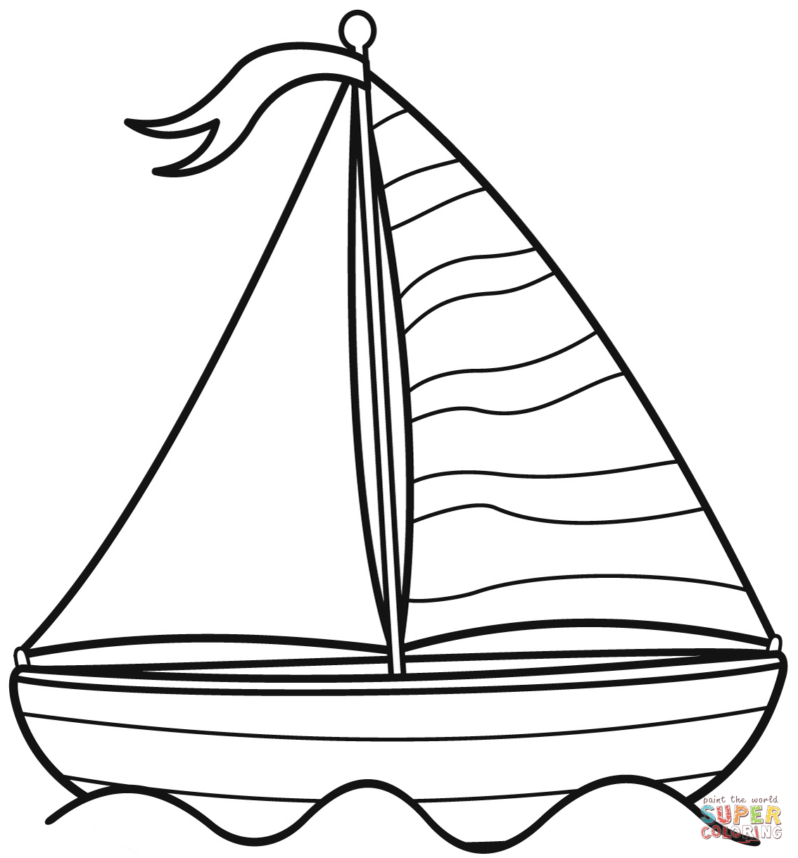 Sailboat coloring page free printable coloring pages